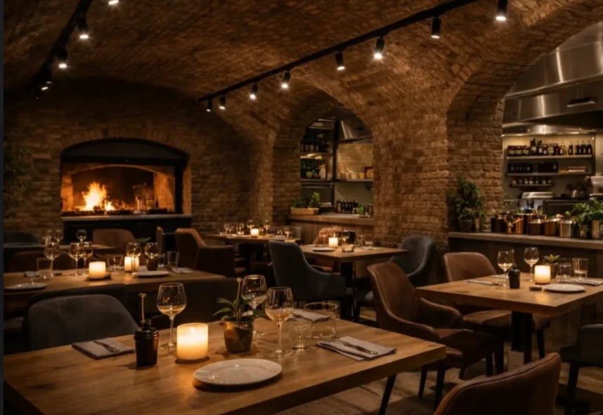 Какие трековые светильники установить в ресторане