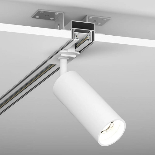 Встраиваемый шинопровод 2м однофазный белый с токоподводом и заглушкой 