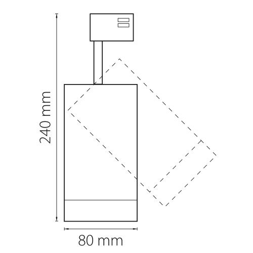 Трековый светильник 35Вт 3000K трехфазный серый 303592
