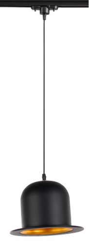 Трековый подвесной светильник  цилиндр E27 черный/золото однофазный KL08342-19