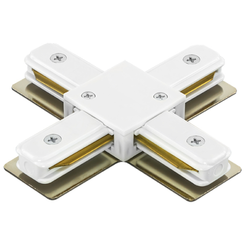 Соединитель Х-образный белый однофазный