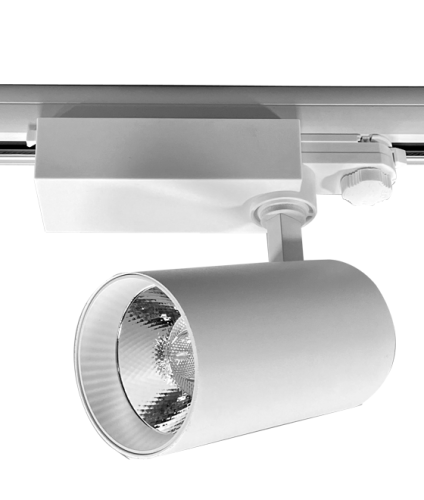 Светодиодный трековый светильник  белый 3-фазный TR4430-3-30W3K-W   30Вт  2700K  3000 Lm угол рассеивания 38 градусов.  