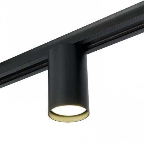 Трековый светильник черного цвета GU10 неповоротный на однофазный шинопровод 51121 Feron