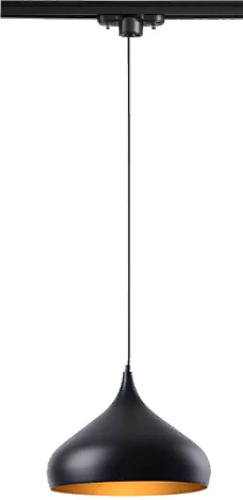 Трековый подвесной светильник E27 черный/золото однофазный SL1009BL